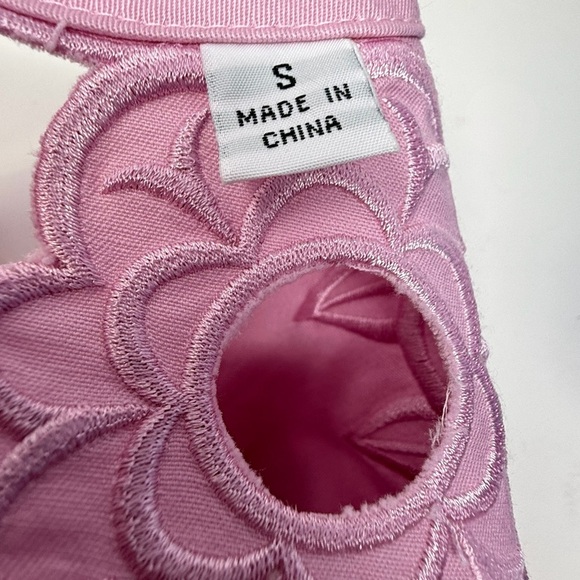 Bob Mackie Wearable Art Pink Floral Cutout Embroidered Jacket Women’s Size Small - Picture 5 of 14